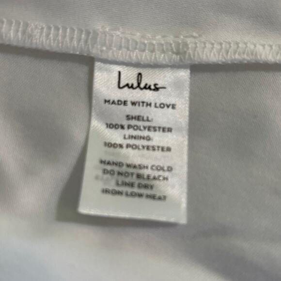 Lulus Notable Elegance White Mesh Floral Applique Bustier Midi Dress Size M - Picture 6 of 7